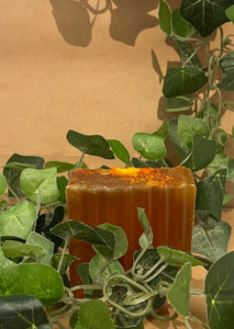 orange + turmeric + honey soap